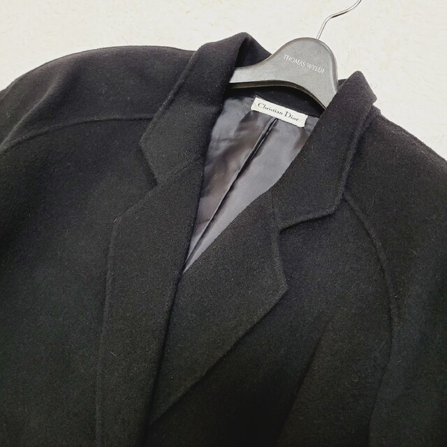 Christian Dior ディオール カシミヤ ダブル ロングコート 黒 L | www