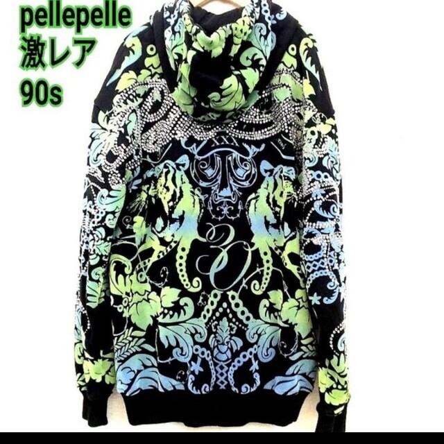 PELLE PELLE(ペレペレ)の激レア pellepelle B系 厚手 総柄 ジップアップ パーカー ペレペレ メンズのトップス(パーカー)の商品写真