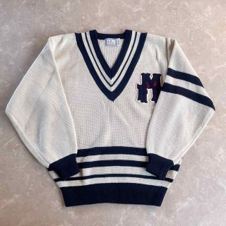 ロキエ(Lochie)のused レトロ Vネック ニットセーター 古着 ヴィンテージ vintage(ニット/セーター)