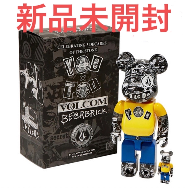 ベアブリックBe@rbrick Volcom MEDICOM TOY  400%100%