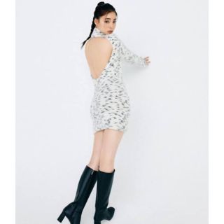 ロザリームーン(Rosary moon)のrosarymoon Dalmatian High-neck Tunic(ミニワンピース)