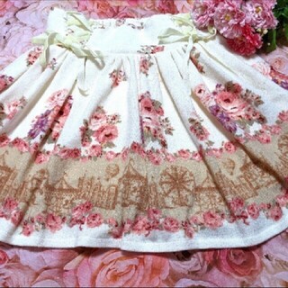 リズリサ(LIZ LISA)のリズリサ❤アマベル❤白❤遊園地＆花柄❤柔らか♥スカート(ミニスカート)