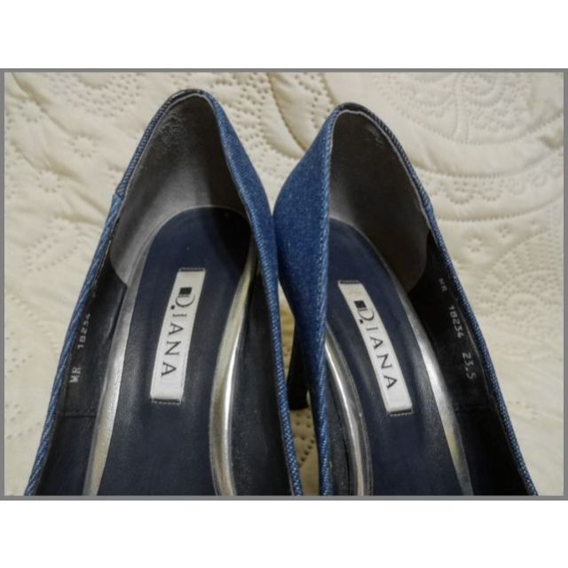 DIANA(ダイアナ)のDIANAダイアナ　デニム パッチワーク パンプス レディースの靴/シューズ(ハイヒール/パンプス)の商品写真