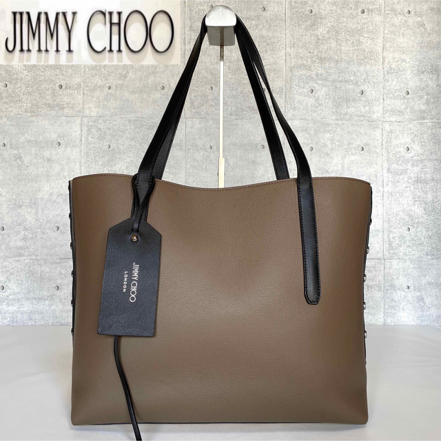 【美品】JIMMY CHOO TWIST EAST WEST A4 トートバッグ