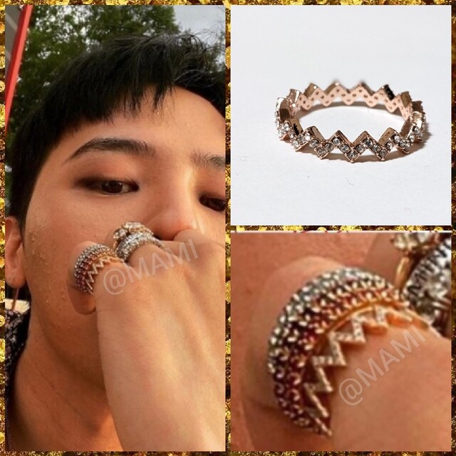 BIGBANG(ビッグバン)の💍ギザギザリング/ゴールド💍山型 リング G-DRAGON 指輪 レディースのアクセサリー(リング(指輪))の商品写真