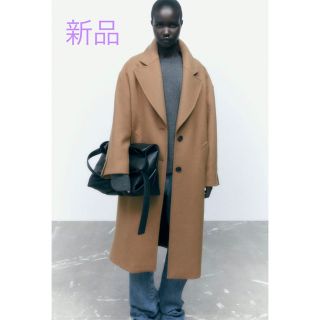 新品タグ付2万5千円！ZARA ザラ＊ポケット付きオーバーサイズコート　XL