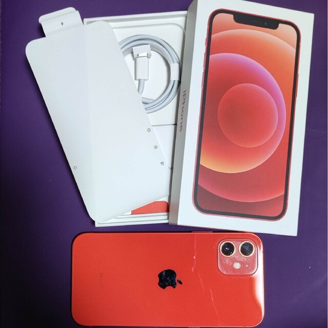 4年保証』 iphone12 128GB productRED SIMフリー 超美品