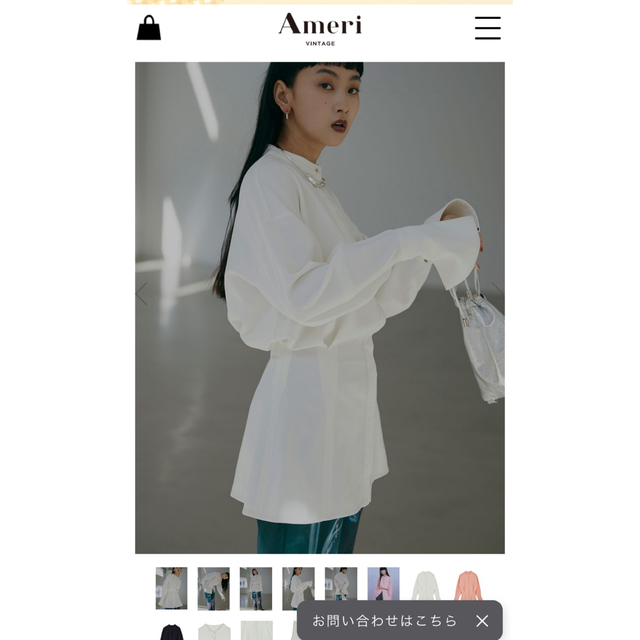 【AMERI VINTAGE】WAIST BLOUSING BLOUSE