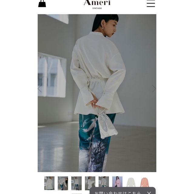 Ameri VINTAGE(アメリヴィンテージ)の【AMERI VINTAGE】WAIST BLOUSING BLOUSE レディースのトップス(シャツ/ブラウス(長袖/七分))の商品写真