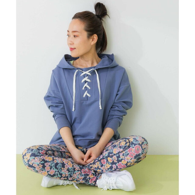 Sonny Label(サニーレーベル)の【杢グレー】【FREE】SLAB Lace up Hoodie レディースのトップス(パーカー)の商品写真