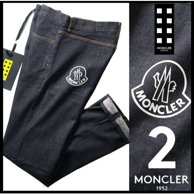 通販 - MONCLER MONCLER ロゴストレッチデニムパンツ 1952 ジーニアス