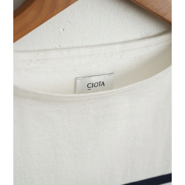 COMOLI - CIOTA シオタ スビンコットン パネルボーダー吊り天竺 COMOLI - CIOTA シオタ スビンコットン パネルボーダー吊り天竺