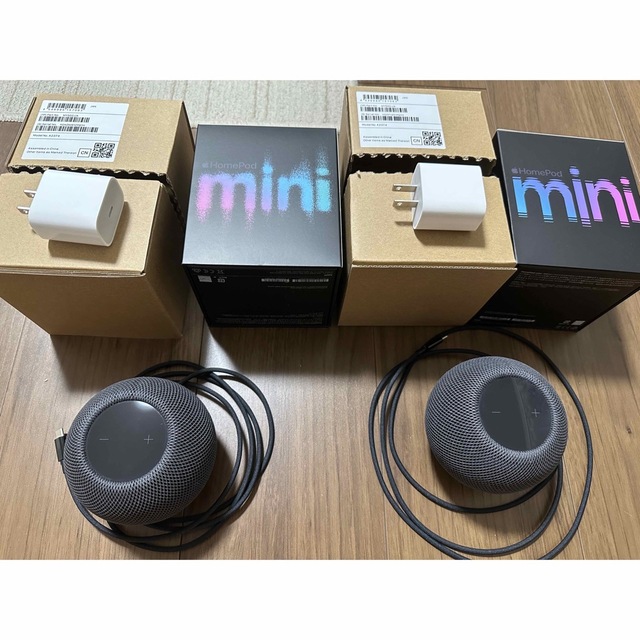 【超美品】HomePod mini 2個セット スペースグレー MY5G2J/A