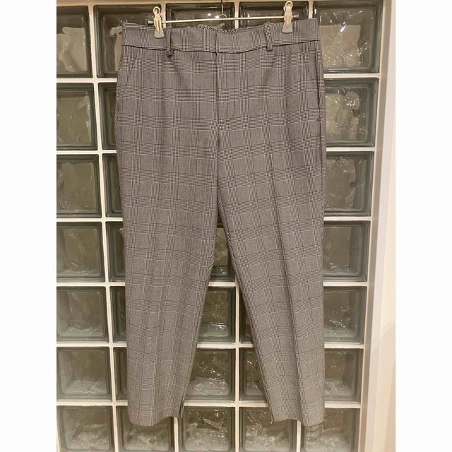 未使用　ZARA ザラ　グレンチェック柄テーパードクロップドパンツ　size38