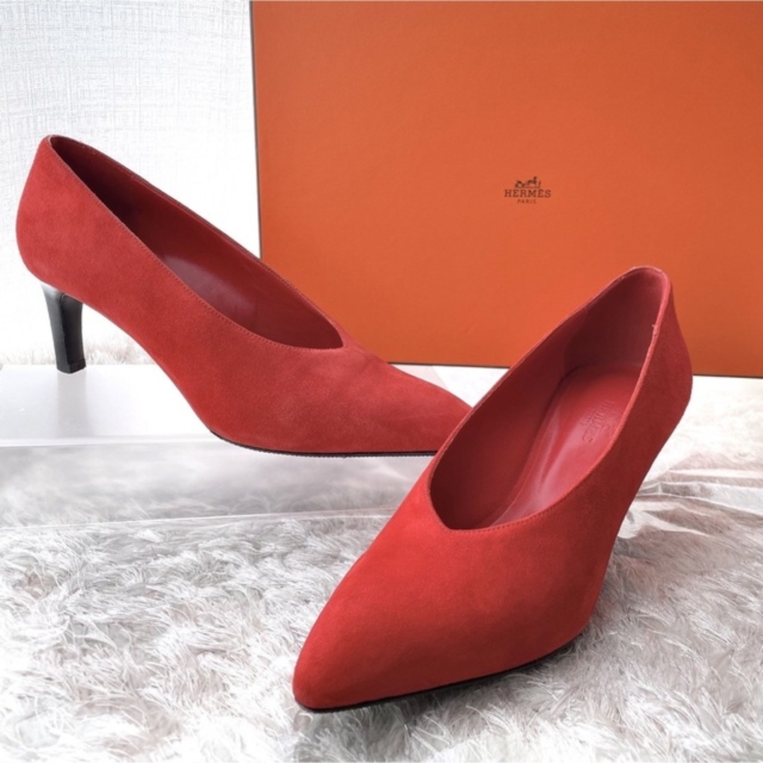 HERMES エルメス パンプス ハイヒール フラットシューズ シューズ 極美品-