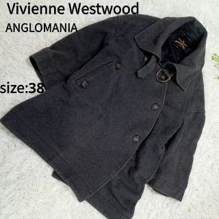 ヴィヴィアンウエストウッド(Vivienne Westwood)のヴィヴィアンウエストウッドアングロマニア　ピーコート　ダブル　ウール　グレー　M(ピーコート)