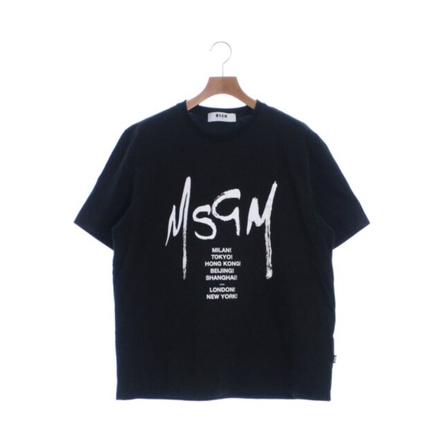 MSGM(エムエスジイエム)のMSGM エムエスジーエム Tシャツ・カットソー XL 黒 【古着】【中古】 メンズのトップス(Tシャツ/カットソー(半袖/袖なし))の商品写真
