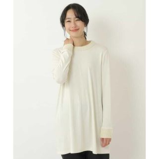 ヒロコビス(HIROKO BIS)の新品タグ未着 HIROKO BIS ヒロコビス【洗える】リブドッキングチュニック(チュニック)