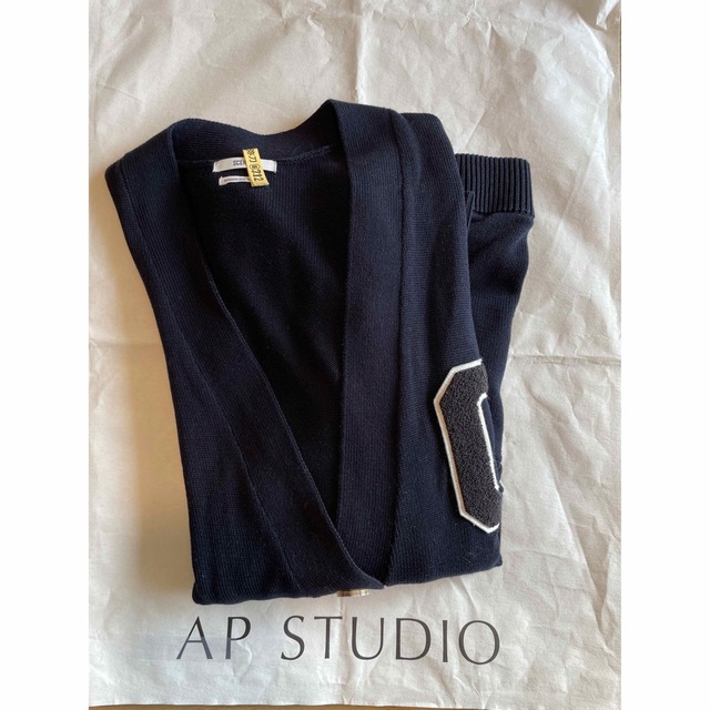 AP STUDIO SCENTOF Lettered カーディガン ネイビー AP STUDIO SCENTOF Lettered カーディガン ネイビー