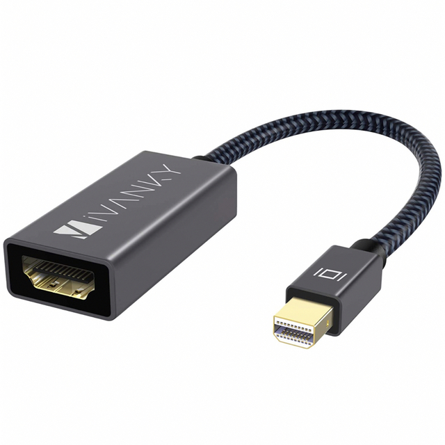 MiniDP-HDMI変換 スマホ/家電/カメラのテレビ/映像機器(映像用ケーブル)の商品写真