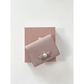 ミュウミュウ(miumiu)のミュウミュウ　マドラスレザー 財布　ピンク(財布)