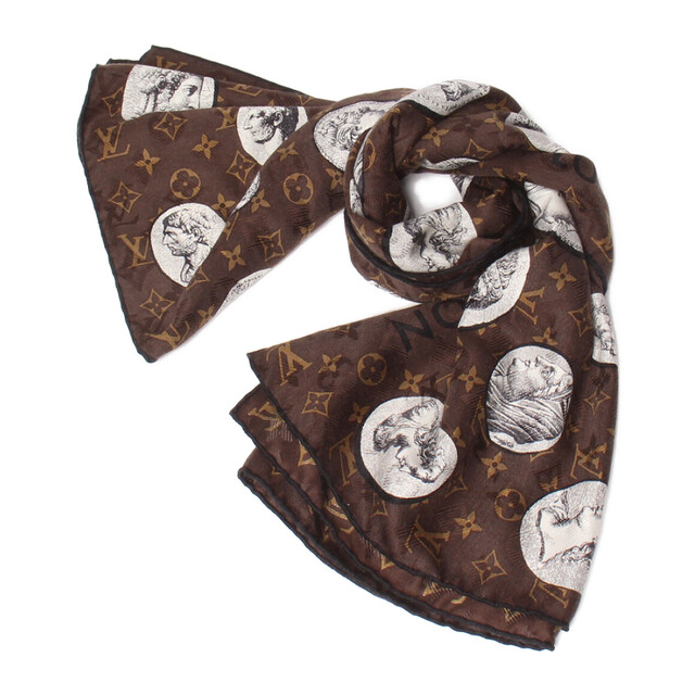人気沸騰ブラドン LOUIS VUITTON F シルク カシミヤ ストール ルイヴィトン - ストール+パシュミナ