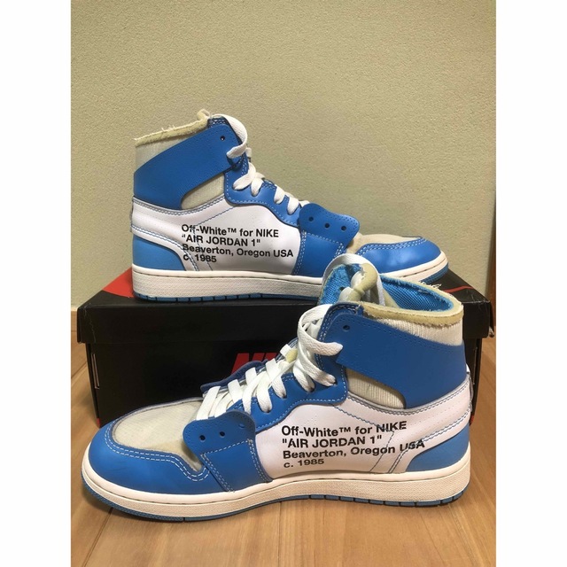 NIKE(ナイキ)のNike off-white air jordan 1 UNC 27.5cm メンズの靴/シューズ(スニーカー)の商品写真