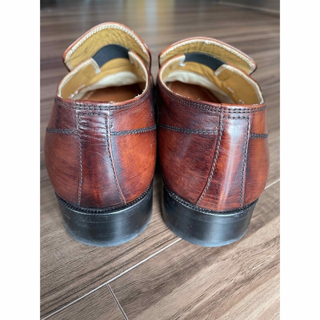 伊製 ENRICO COVERI エンリココベリ スリッポンローファー茶31cm