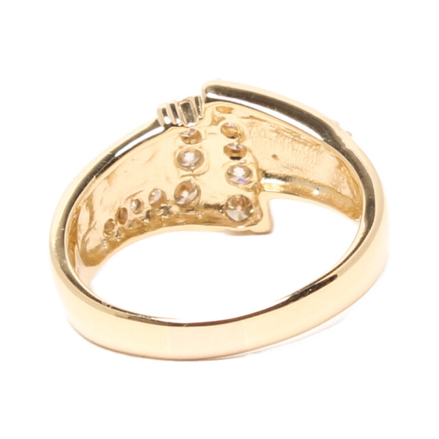 美品 リング 指輪 K18 ダイヤ0.51ct レディース 15号