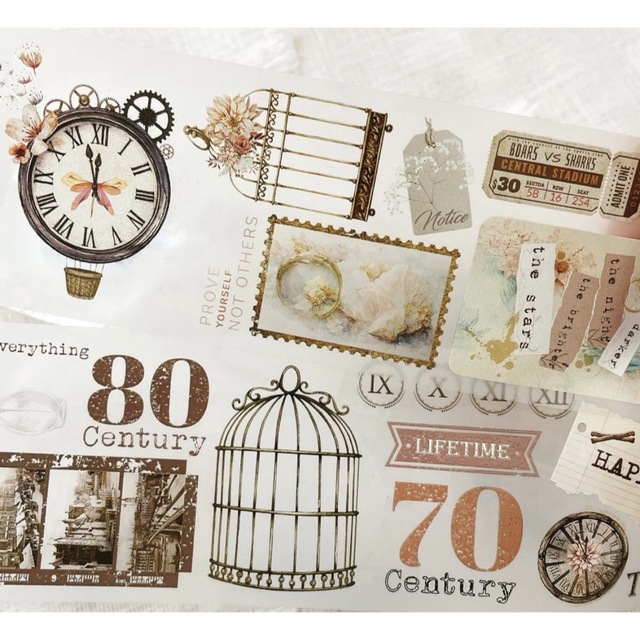 ⑥♡海外マステ♡ Journal pages さん Timeless(PET)の通販 by ⑥♡海外マステ♡ Journal pages さん Timeless(PET)の通販 by