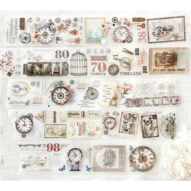 ⑥♡海外マステ♡ Journal pages さん Timeless(PET)の通販 by ⑥♡海外マステ♡ Journal pages さん Timeless(PET)の通販 by