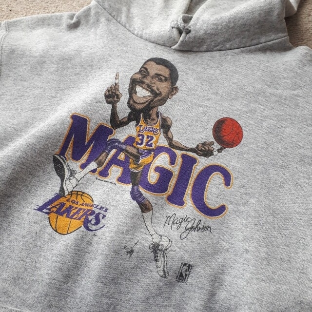 00s NBA レイカーズ LAKERS カレッジロゴ XL  パーカー