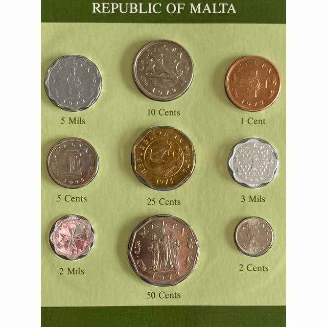 外国硬貨 古銭 フランクリンミント　マルタ　MALTA コインセット