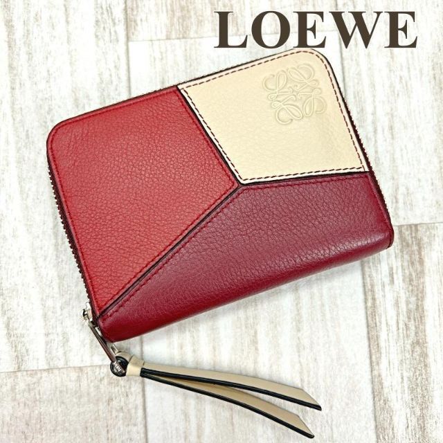 LOEWE コインケース 小銭入れ レザー 革 ピンク アナグラム