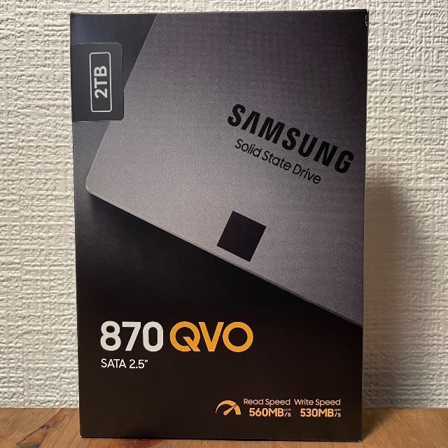 SAMSUNG(サムスン)の【セット】Samsung870QVO2TB SATA2.5 SSD+外付けケース スマホ/家電/カメラのPC/タブレット(PC周辺機器)の商品写真