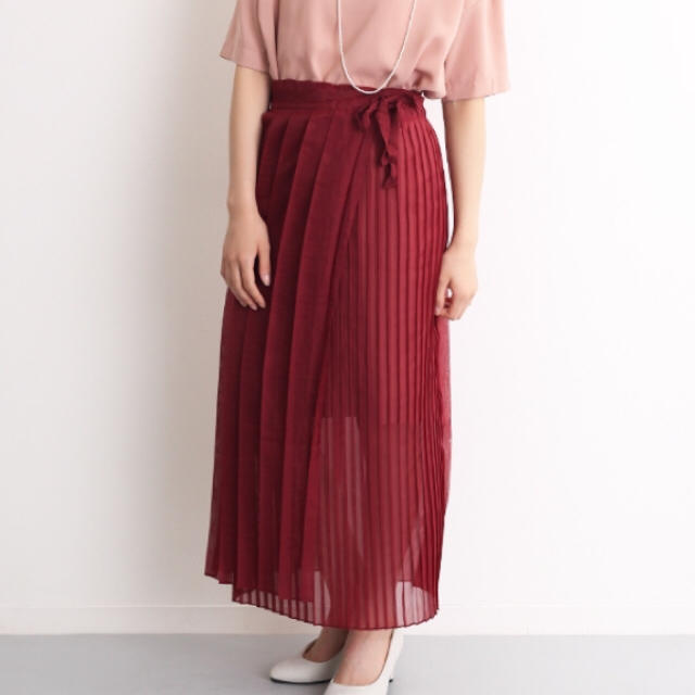 merlot(メルロー)のラップ風巻きスカート レディースのスカート(ロングスカート)の商品写真