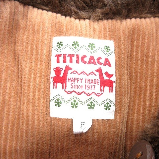 titicaca(チチカカ)のチチカカ コーデュロイジャケット ステンカラー ライダース 切替 F キャメル レディースのジャケット/アウター(その他)の商品写真