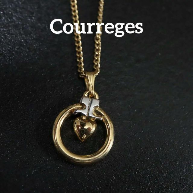 Courreges(クレージュ)の【匿名配送】 クレージュ ネックレス ゴールド ロゴ ラウンド ゴールド レディースのアクセサリー(ネックレス)の商品写真