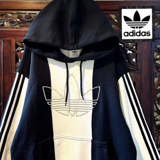 adidas - アディダス バイカラー ビッグロゴ トップス トレーナー