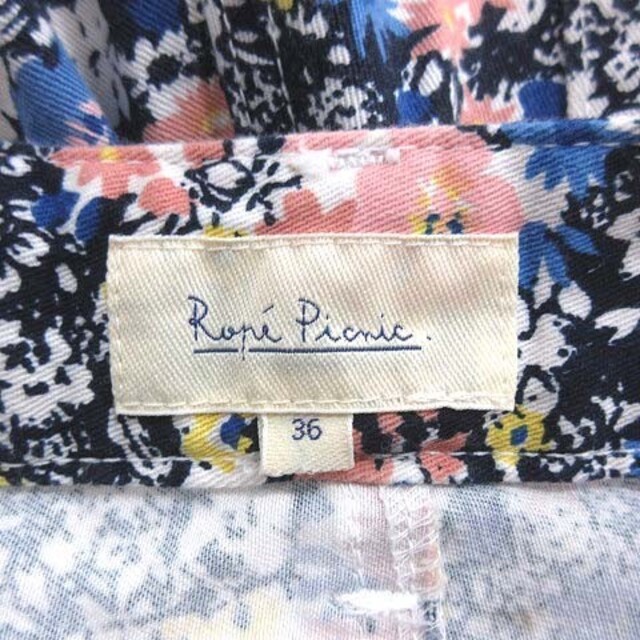 Rope' Picnic(ロペピクニック)のロペピクニック スキニーパンツ ロング 花柄 36 紺 ネイビー ■MO レディースのパンツ(その他)の商品写真