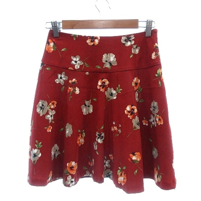 PROPORTION BODY DRESSING(プロポーションボディドレッシング)のプロポーション ボディドレッシング フレアスカート ミニ 花柄 2 赤 レッド レディースのスカート(ミニスカート)の商品写真