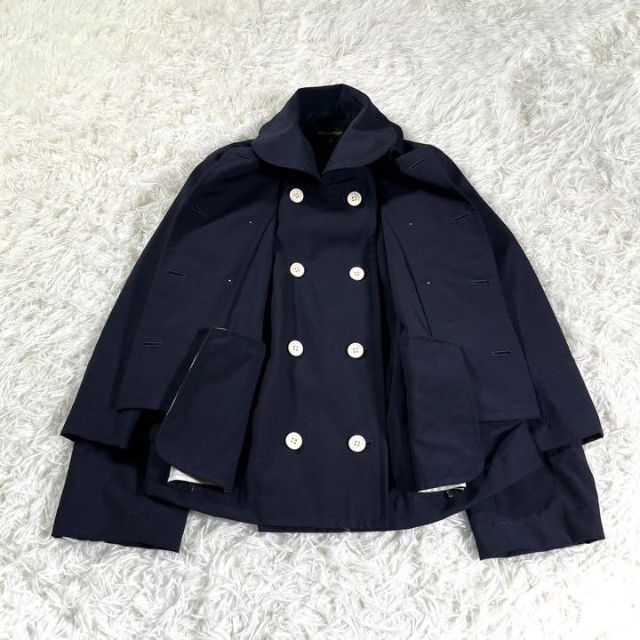 極美品】Comme des Garcons レイヤードウールダブルジャケット 最安値