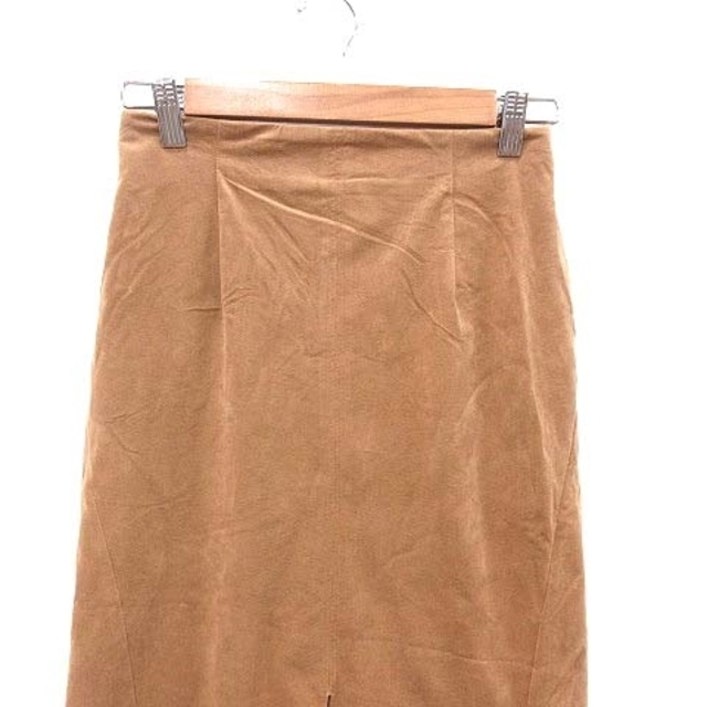 FRAY I.D(フレイアイディー)のフレイアイディー タイトスカート ミモレ ロング フェイクスエード 0 茶 レディースのスカート(ロングスカート)の商品写真