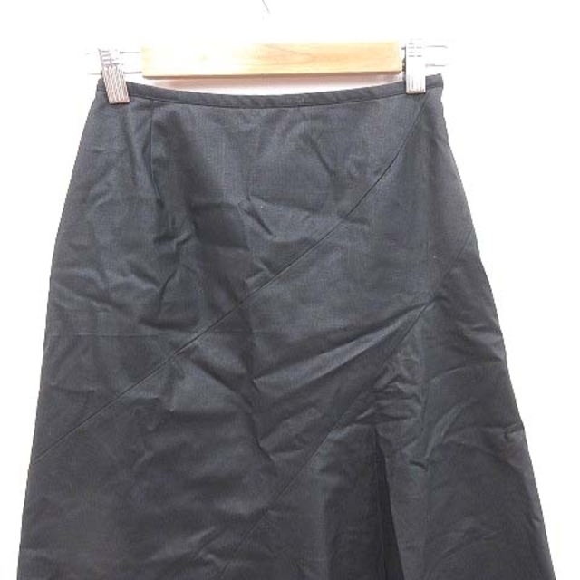 Abahouse Devinette(アバハウスドゥヴィネット)のアバハウス ドゥヴィネット 台形スカート ひざ丈 2 黒 ブラック レディースのスカート(ひざ丈スカート)の商品写真