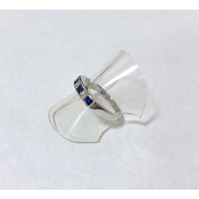 ☆仕上済☆ Pt900 サファイヤダイヤモンドレディースリング #12アクセサリー