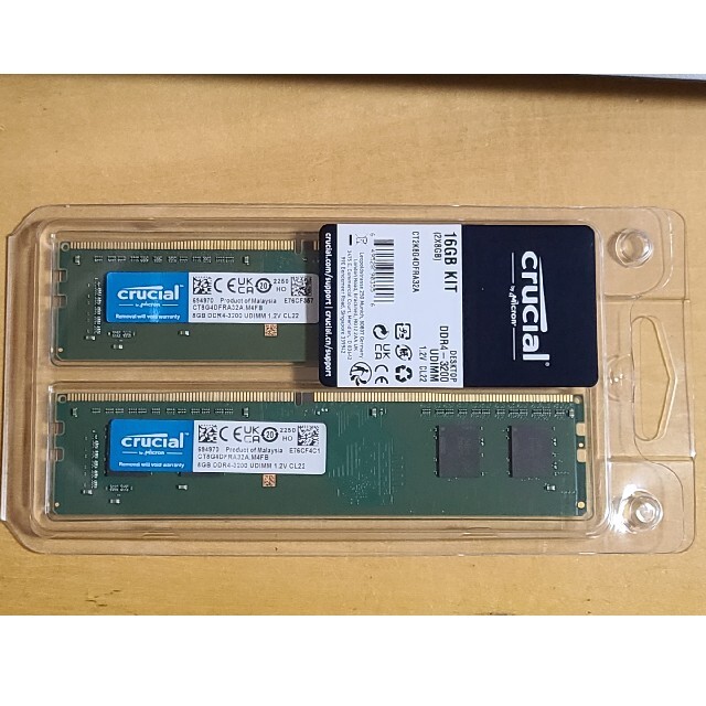 crucial DDR4-3200 desktop 16GB (2×8gb)