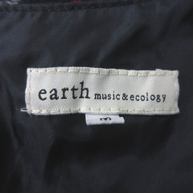 earth music & ecology(アースミュージックアンドエコロジー)のアースミュージック&エコロジー ワンピース ミニ チェック 長袖 M 紺 赤 白 レディースのワンピース(ミニワンピース)の商品写真