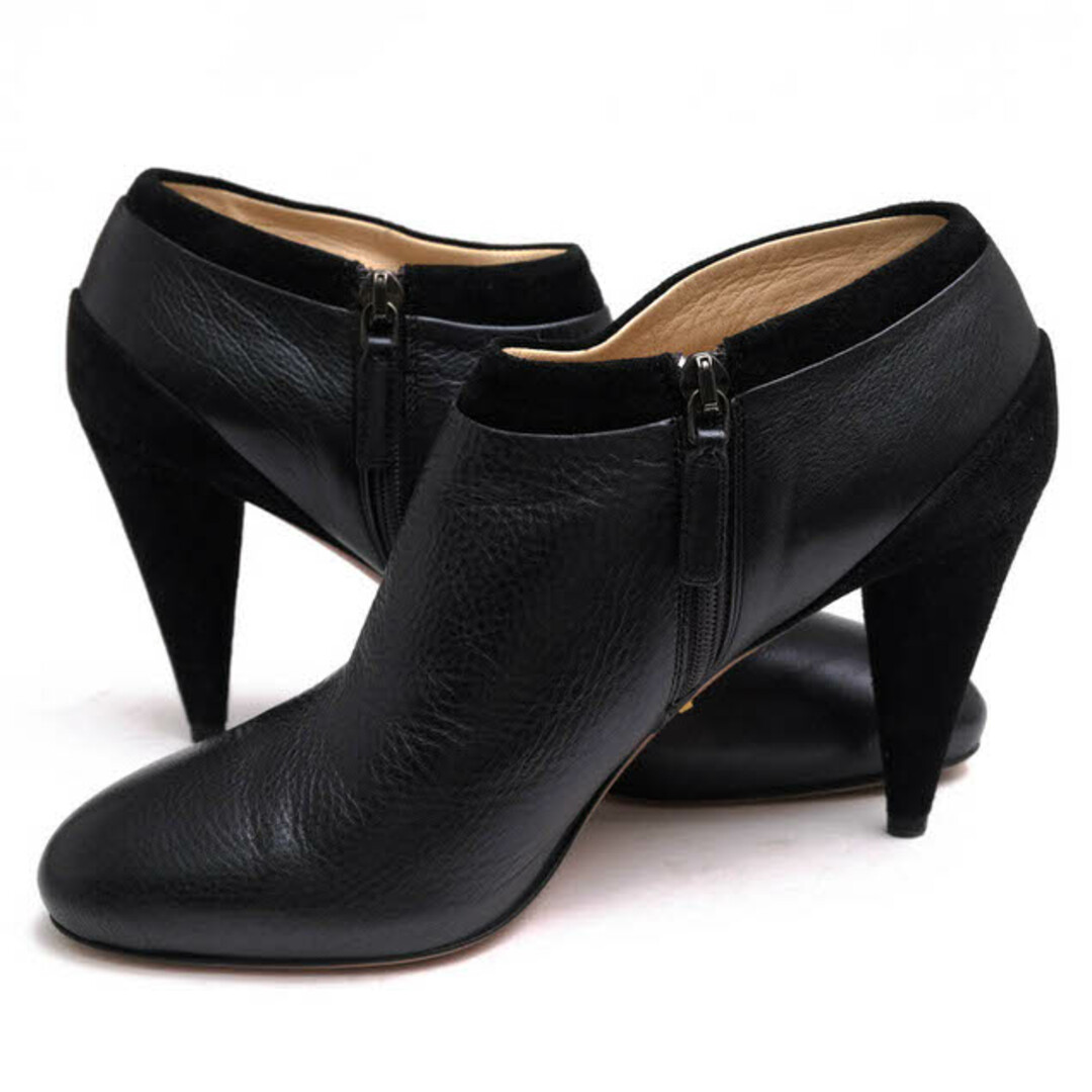 プラダ／PRADA ブーティ ショートブーツ シューズ 靴 レディース 女性 女性用レザー 革 本革 ブラック 黒  1P521A ショートブーツ サイドジップ 2