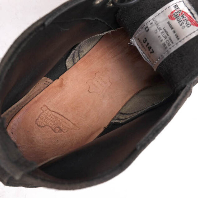 レッドウィング／RED WING チャッカブーツ シューズ 靴 メンズ 男性 男性用スエード スウェード レザー 革 本革 ブラック 黒  3147 CLASSIC CHUKKA クラシック チャッカ ブーツ グッドイヤーウェルト製法