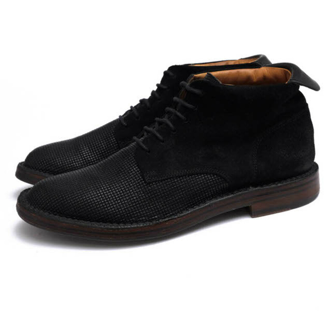 ブーツブッテロ／BUTTERO チャッカブーツ シューズ 靴 メンズ 男性 男性用レザー 革 本革 ブラック 黒  B6605 レザーソール プレーントゥ